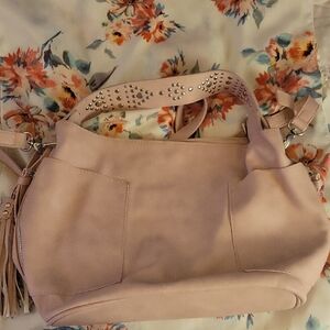 Steve Madden Pink Shoulder Bag with Slouchy Shape and Thick Strap